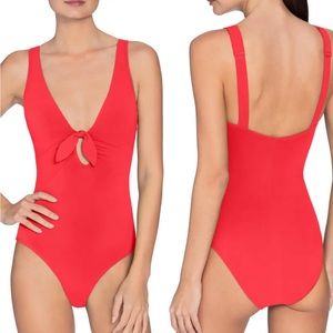 SALE❤️NEW Robin Piccone Ava Plunge Underwire One-Piece